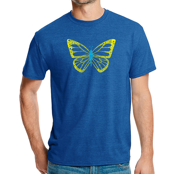Men's Premium Blend Word Art T-shirt - Butterfly - Picture 1 of 2